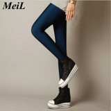 MeiL 2017 Sexy Solid Candy Neon Leggings Plus Size Women's Leggings High Stretched Elastic Leggings Fitness Ballet Dancing Paint