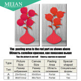Meian,Special Shaped,Diamond Embroidery,Flower,Vase,5D,Diamond Painting,Cross Stitch,3D,Diamond Mosaic,Decoration,Christmas
