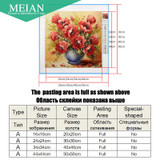 Meian,Full,Diamond Embroidery,Flower,Vase,5D,Diamond Painting,Cross Stitch,3D,Diamond Mosaic,Needlework,Crafts,Christmas,Gift