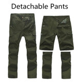 MEGE Men Quick Dry Pants, Tactical Removable Detachable Pants, Male Summer Breathable Quick Dry Pants