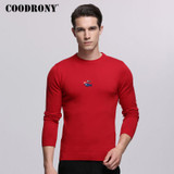 COODRONY Casual O-Neck Sweater Men Autumn Winter Mens Sweaters Little Fish Pattern Pull Homme Knitting Cotton Pullover Men 7249