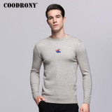 COODRONY Casual O-Neck Sweater Men Autumn Winter Mens Sweaters Little Fish Pattern Pull Homme Knitting Cotton Pullover Men 7249