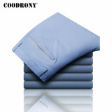 COODRONY Business Casual Pants 2017 Autumn Winter New Arrival 100% Pure Cotton Trousers Full Length Slim Straight Pant Men 7901