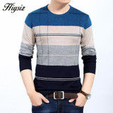 COODRONY Autumn Winter Soft Warm Sweater Men Knitted Cashmere Wool Pullover Men Casual Striped O-Neck Pull Homme Plus Size 66143