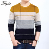 COODRONY Autumn Winter Soft Warm Sweater Men Knitted Cashmere Wool Pullover Men Casual Striped O-Neck Pull Homme Plus Size 66143