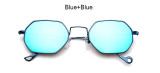 Coodaysuft Hexagon Square Clear Sunglass Women Fashion Brand Designer Men Metal Transparent Mirror Optical Sun Glasses 2017
