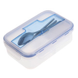 Conveninet Modern Ecofriendly Outdoor Portable Microwave Lunch Box with Soup Bowl Chopsticks Spoon Food Containers 1000mL