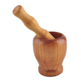 Convenient Wooden Mortar And Pestle Set Garlic Ginger Spice Mixing Grinding Bowl Food Mills Kitchen Accessories Tool Hand Tools