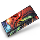 CONTACT'S Women wallet Genuine Leather Wallet Female Purse Printing Flowers designer Clutches Phone coins Card Holder Money Bag