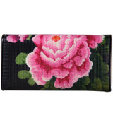 CONTACT'S Women wallet Genuine Leather Wallet Female Purse Printing Flowers designer Clutches Phone coins Card Holder Money Bag