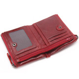CONTACT'S women wallet Genuine Leather Men Wallet Purse Female Card Holder Small Clutch bags wallet coin Purse Money Bag Red
