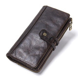 CONTACT'S NEW 2017 Women Wallets Genuine Leather Wallet coin purse card holder Long Clutch Wallet Fashion Female Purse Phone Bag