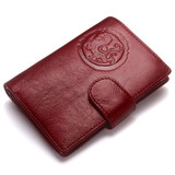 CONTACT'S Passport Cover Women's genuine leather purse business card holder wallet women wallet female small coin purse clutch