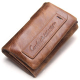 CONTACT'S Men Wallet Genuine Leather Key Case Key Holder Wallet Coin Purse Housekeeper Car Key Organizer Small wallet clutch Bag