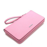 CONTACT'S Genuine Leather women Wallet Female Purse phone women wallet designer candy color clutch coins Card Holder money bag