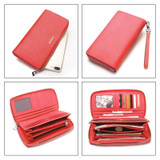 CONTACT'S Genuine Leather women Wallet Female Purse phone women wallet designer candy color clutch coins Card Holder money bag