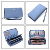 CONTACT'S Genuine Leather women Wallet Female Purse phone women wallet designer candy color clutch coins Card Holder money bag