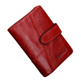 CONTACT'S Genuine Leather Men Wallet Women wallet Luxury Brand Purse Female Card Holder long Clutch bag coin Purse Money Bag Red