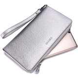 CONTACT'S Genuine Leather 2017New Wallet Female Purse phone women purse designer candy color clutch coins Card Holder money bag