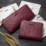Contact's 2017 New Genuine Leather Wallet For Women Vintage Brand Small Short Ladies Purse Zipper Pocket Coin Organizer Wallets