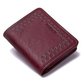 Contact's 2017 New Genuine Leather Wallet For Women Vintage Brand Small Short Ladies Purse Zipper Pocket Coin Organizer Wallets