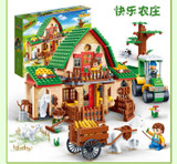 Compatible With Lego 541 Pcs Happy Farm Building Block Toys 8579 Farmer Block Educational Toys Banbao Building DIY Bricks 7637