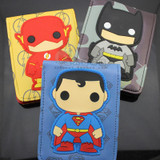 Comics Dc Marvel the Avengers Cartoon Wallet Cute Superman Iron man Batman 3D Purse Logo Credit Card Holder Man Wallet