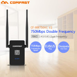 Comfast  CF-WR750AC V2 Dual Band 750Mbps Wifi Repeater Roteador 802.11AC Wireless Router 2.4+5.8GHz Wi fi Signa Extend Amplifier