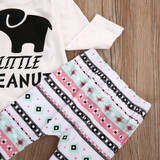 2016 baby girls clothes Elephant Romper+pants +Headband 3pcs suit newborn baby girl clothing set