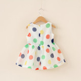 2016 Baby Girl Dress Summer Baby Bow Chiffon Dresses Infant Sleeveless Dot Dress 1-2 Year Birthday Dress Baby girl Clothes 2016 Baby Girl Dress Summer Baby Bow Chiffon Dresses Infant Sleeveless Dot Dress 1-2 Year Birthday Dress Baby girl Clothes