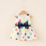 2016 Baby Girl Dress Summer Baby Bow Chiffon Dresses Infant Sleeveless Dot Dress 1-2 Year Birthday Dress Baby girl Clothes 2016 Baby Girl Dress Summer Baby Bow Chiffon Dresses Infant Sleeveless Dot Dress 1-2 Year Birthday Dress Baby girl Clothes