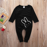 2016 Baby Girl Clothes Autumn Newborn Baby Girl Boy Cotton Long Sleeve Rabbit Printed Romper Jumpsuit Baby Romper Baby Clothes