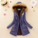 2015 Thicken Warm Winter Fur Collar Jackets for Women New Women's Long Down Parka Plus Size 3XL Parka Hoodies Parkas for Women