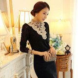 2015 Summer Style Long Sleeve Lace Blouse Big Size Lace Shirts Women Crochet Female Blouse Blusa De Renda Women's Shirt S0171