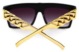 2015 Oculo retro glasses Sunglasses Beyonce Celebrities Style Flat Men Women Glasses Gold Chain Twisted Riskier Kim Kardashian