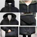 Hoodies Black Big Plus Size Outwear Thick Warm Parka Oversize Fur Duck Down Winter Coat Women Retro