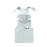 Hooded Vest For Newborns Girls Rabbit Warm Baby Boy Winter Sleeveless Solid Waistcoat Outwear Baby Jackets Cotton Infant Vests