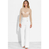 HongMiao 2017 High Waist Flare Pants Plus Size Women Trousers Female Office Lady Pants Casual Wide Leg Pants Stretch Long Pant