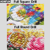 HOMFUN Full Square/Round Drill 5D DIY Diamond Painting "Kitchen Flower" 3D Embroidery Cross Stitch Mosaic Rhinestone Home Decor