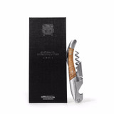 HOMESTIA Premium Wood Corkscrew Wine Opener Bottle Opener Beer Opener and Foil Cutter w/Leather Case and Gift package