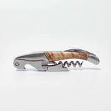 HOMESTIA Premium Wood Corkscrew Wine Opener Bottle Opener Beer Opener and Foil Cutter w/Leather Case and Gift package