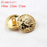 N171125 , 10pcs Metal buttons, clothing accessories DIY handmade materials , Suit coat buttons, fashion decorative buttons