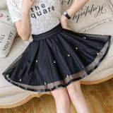N.POKLONSKAYA Women Tulle Lace Skirt Summer Elastic High Waist Short Mini Pleated Skirts Womens lolita Girls Tutu Shorts Skirt
