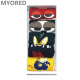 MYORED 5 pairs/lot women socks cotton cartoon funny invisible socks cute animal woman socks lovely fox owl sock slippers NO BOX