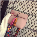 MYNOS Women Tassel Crossbody Bag Female Designer Shoulder Bags Lady Vintage Messenger Bag Purse Bolsas Feminina Sac A MAIN Femme