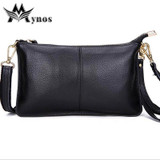 Mynos Fashion Genuine Leather Evening Crossbody Bag For Women Messenger Bag Lady Shoulder Bag Female Purse Day Clutch Sac A Main