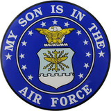 My Son Is In The Air Force With Crest Clear Decal