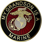 My Grandson is a Marine 1" Lapel Pin