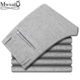 Mwxsd brand Men's linen pants casual Men's long thin pants summer Straight Business Casual Men Pants Male Leisure Long Trousers Mwxsd brand Men's linen pants casual Men's long thin pants summer Straight Business Casual Men Pants Male Leisure Long Trousers