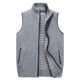 Mwxsd brand Autumn Winter men's Wool sleeveless Cardigans Vest Sweater Men Casual Cashmere knitted Waistcoat for male